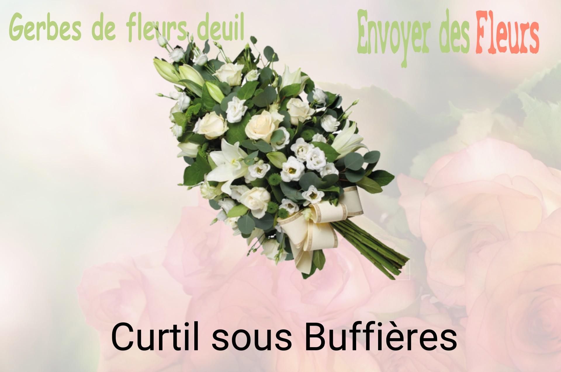 Gerbe de fleurs de deuil livrée à Curtil-sous-Buffières